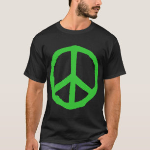 T-shirt Symbole de la paix brute - Vert sur foncé