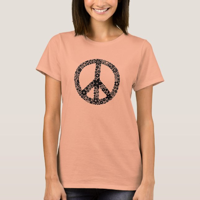 T-shirt Symbole de la paix des années 1960 2 (Devant)