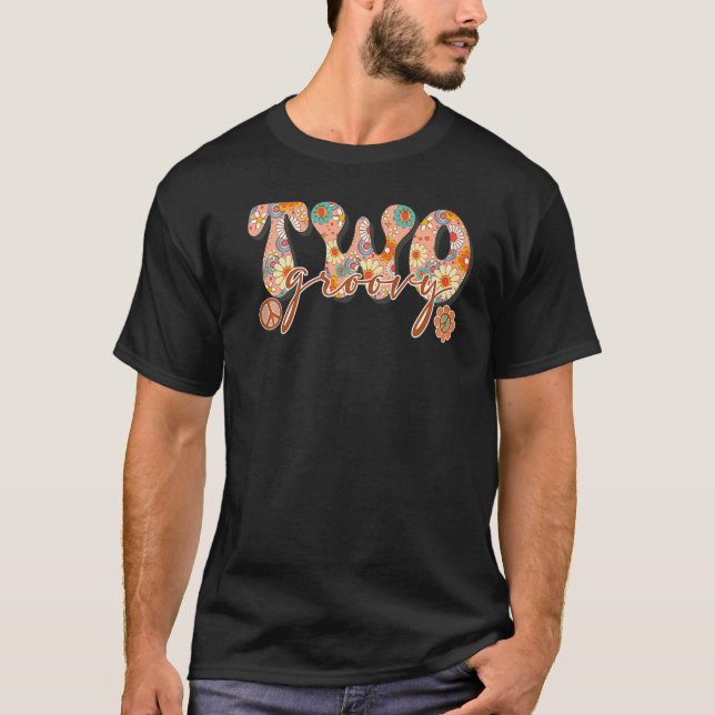 T-shirt SYMBOLE DE LA PAIX DU 2E ANNIVERSAIRE Aimer 60s le (Devant)