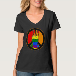T-shirt Symbole de la paix et de la victoire Tolérance d'a