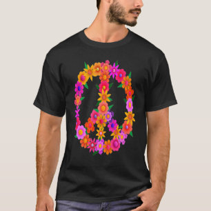 T-shirt Symbole de la paix hippie 60s les années 70 costum