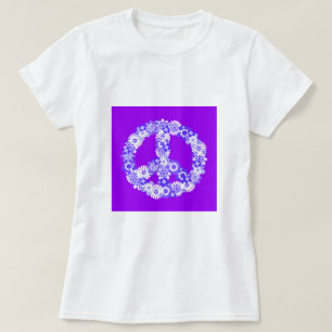 T-shirt SYMBOLE DE LA PAIX POPULAIRE Floral