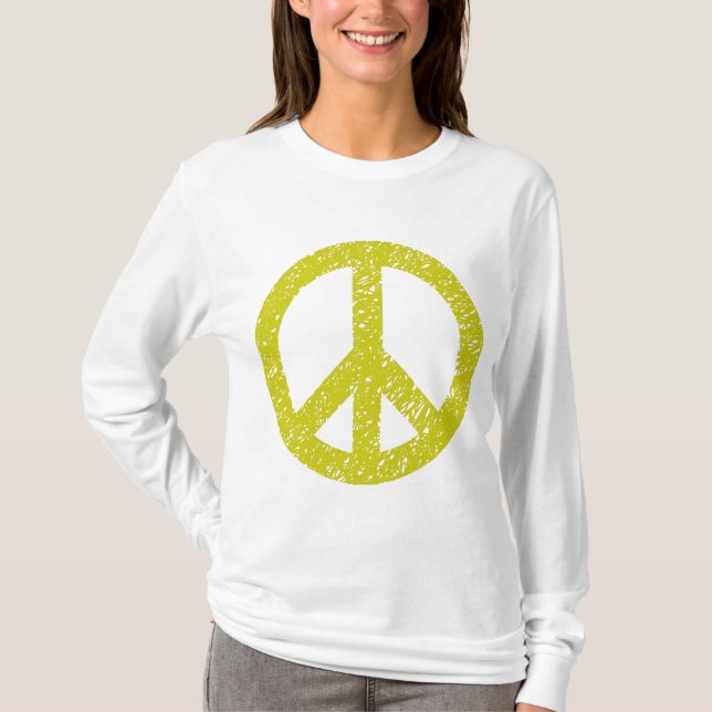 T-shirt Symbole de la Paix Scribblée - Banane (Devant)
