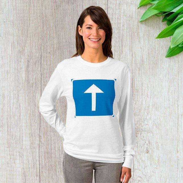 T-shirt Symbole de la route à sens unique bleu - Inscripti (Créateur téléchargé)