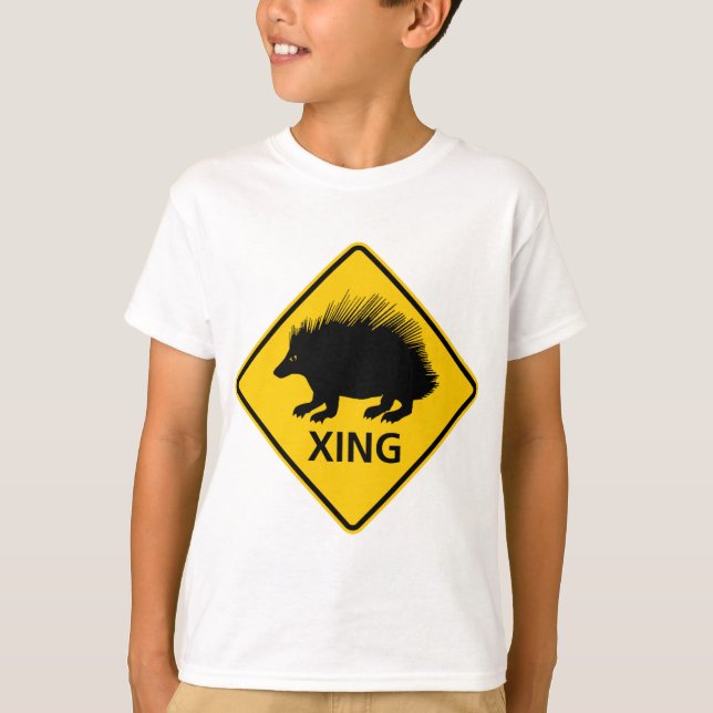 T-shirt SYMBOLE DE LA ROUTE DE PASSAGE DE PORcupine (Devant)