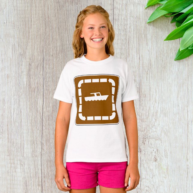 T-shirt Symbole de la zone de lancement de bateau (Créateur téléchargé)