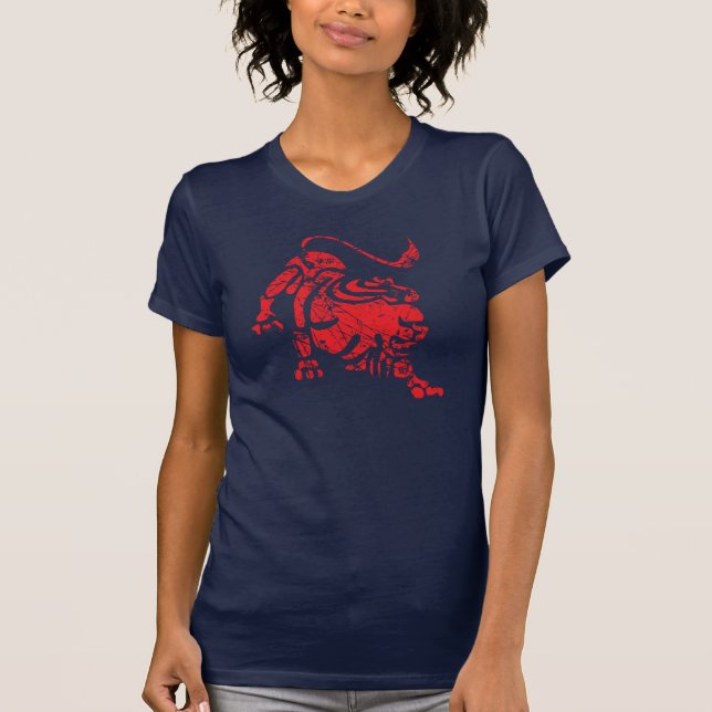 T-shirt Symbole de Leo Zodiac Grunge Juillet 23 - Août 22 (Devant)