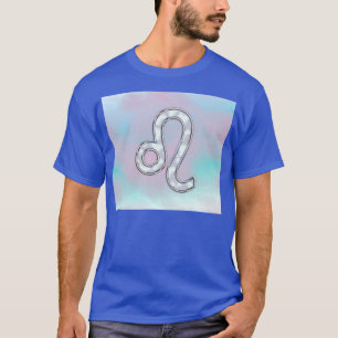 T-shirt Symbole de Leo Zodiac sur Pastels Style Nacre Impr