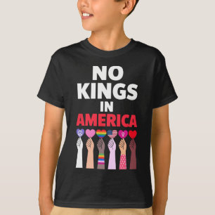 T-shirt Symbole De Manifestation No Kings In America Depui