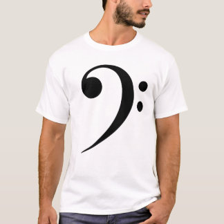 T-shirt Symbole de musique de clé de fa minimaliste Musici