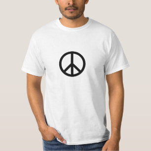 T-shirt Symbole de paix Anti Guerre noir blanc