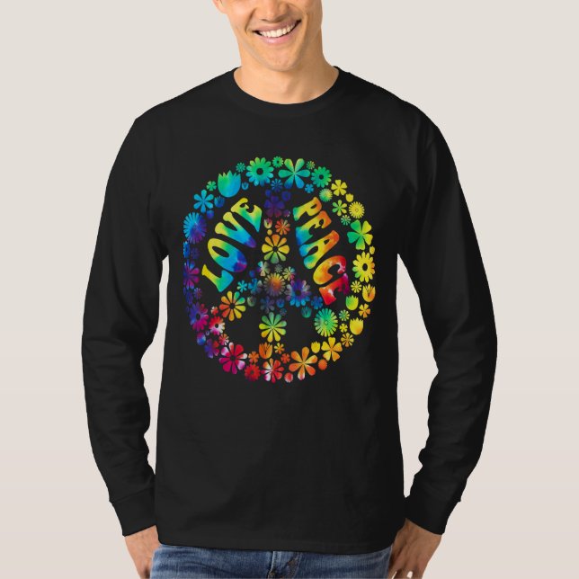 T-shirt SYMBOLE DE PAIX DE LA PAIX Graphique Tie Dye (Devant)