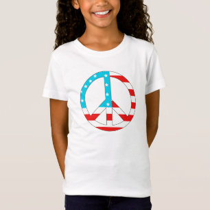 T-Shirt Symbole de paix du drapeau américain