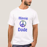 Symbole de paix Hippie Dué Bleu Vert Tie Tee de Pa