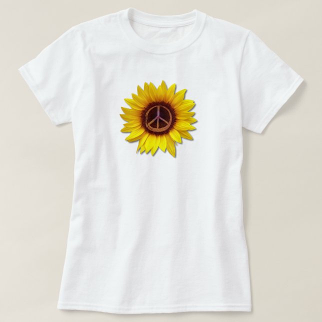 T-shirt Symbole de paix intérieur tournesol signe Ukraine  (Design devant)
