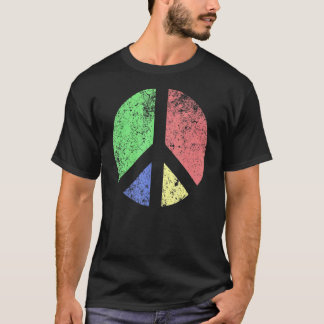 T-shirt SYMBOLE DE PAIX INVERSE RÉtro SYMBOLE D'Hippie 60s