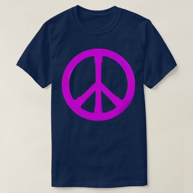 T-shirt symbole de paix pourpre (Design devant)