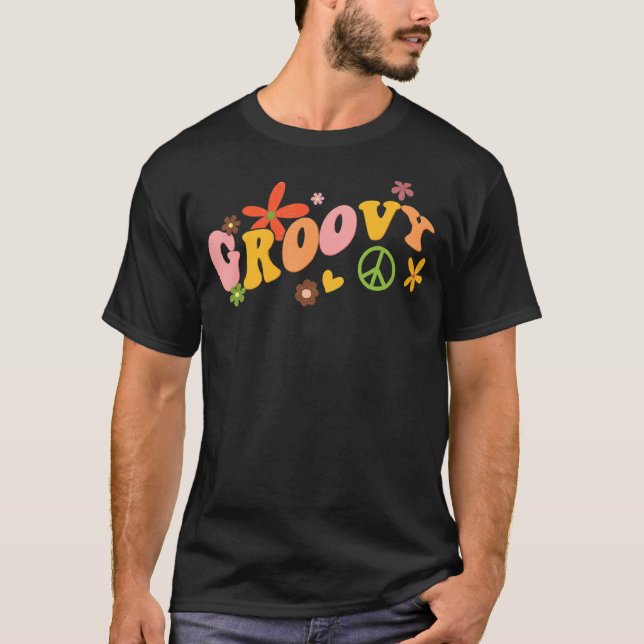 T-shirt SYMBOLE DE PAIX super Aimer Retro 60s les années 7 (Devant)