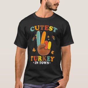 T-shirt Symbole de paix Thanksgiving Cutest Turquie dans l