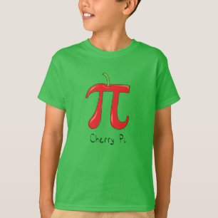 T-shirt Symbole de pi cerise de maths drôle