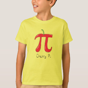 T-shirt Symbole de pi cerise drôle de maths