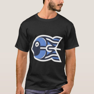 T-shirt Symbole De Poisson Bleu