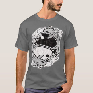 T-shirt Symbole de poisson Yin Yang Koi Style asiatique ja