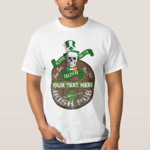T-shirt Symbole de pub irlandais personnalisé St Pats