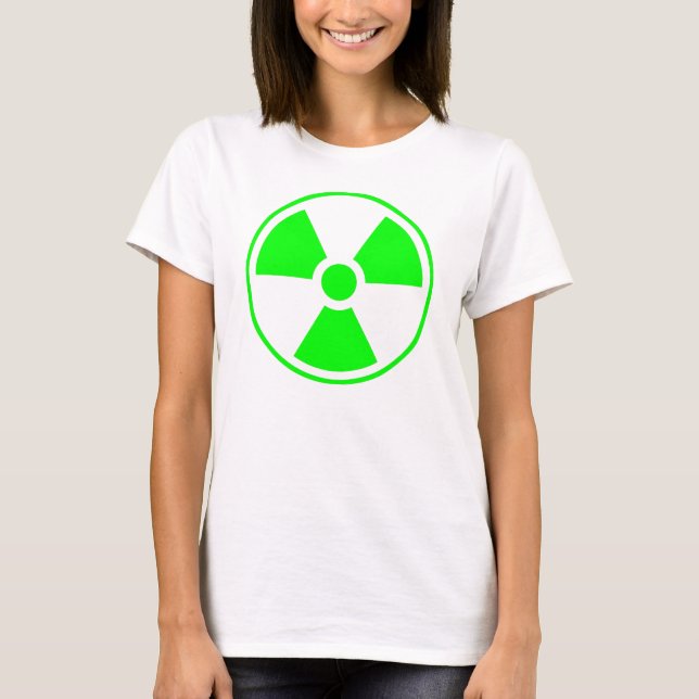 T-shirt Symbole de rayonnement radioactif nucléaire en ver (Devant)