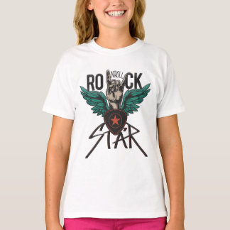 T-shirt Symbole de rock avec ailes