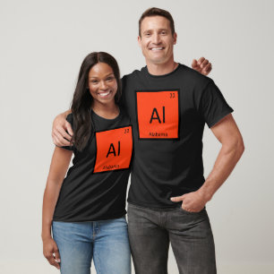 T-shirt Symbole de tableau périodique Al - Alabama State 
