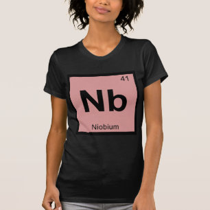 T-shirt Symbole de tableau périodique de la chimie du nio