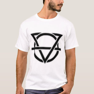 T-shirt Symbole de Vide Minimal Blanc Logotype de Vêtement