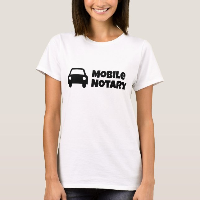 T-shirt Symbole de voiture publique du notaire mobile (Devant)