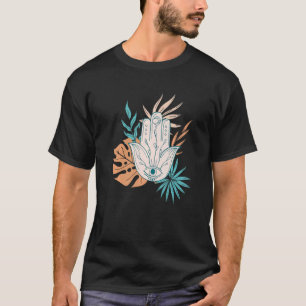 T-shirt Symbole de yoga abstrait Hamsa Mandala Om avec tro
