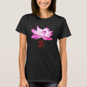 T-shirt Symbole de yoga et de méditation fleur de lotus Oh