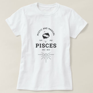 T-shirt Symbole De Zodiaque Mystique Et Magique Pisces