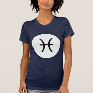 T-shirt Symbole des Poissons - Tee foncée - Customisé