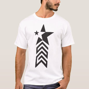 T-shirt Symbole d'étoile géométrique noire – Art moderne a