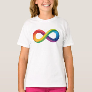 T-shirt Symbole d'infini arc-en-ciel Autisme TDAH Neurodiv