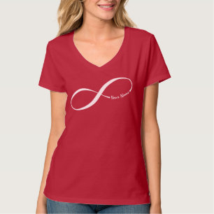 T-shirt Symbole d'infinité de nom personnalisé