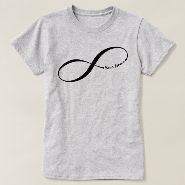 T-shirt Symbole d'infinité de nom personnalisé (Design devant)