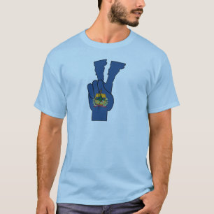 T-shirt SYMBOLE Drapeau du Vermont Chemise de Paix