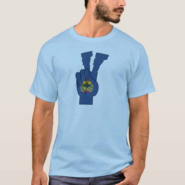 T-shirt SYMBOLE Drapeau du Vermont Chemise de Paix (Devant)