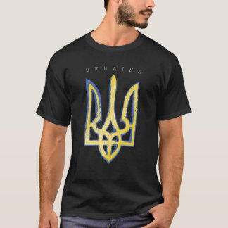 T-shirt Symbole drapeau Pro Ukraine Support Trident Ukrain