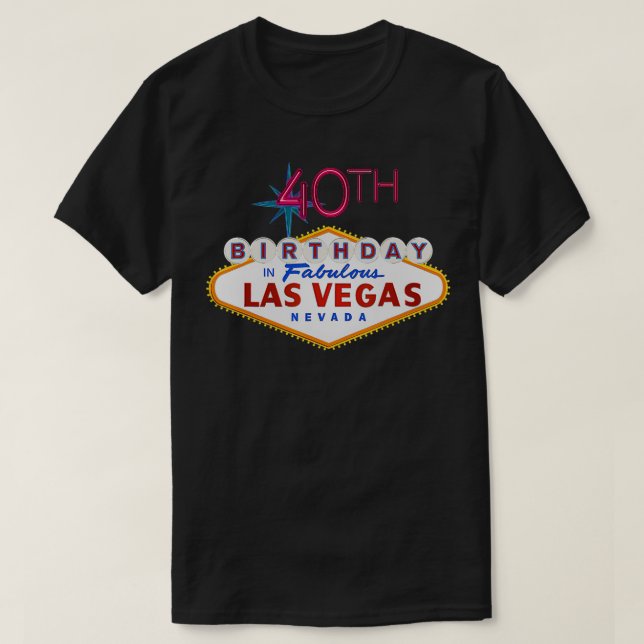T-shirt Symbole du 40e anniversaire à Las Vegas (Design devant)