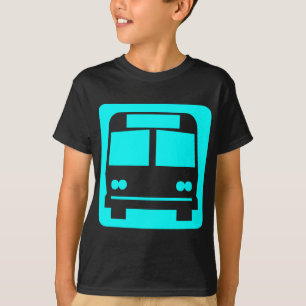 T-shirt Symbole du bus - Cyan