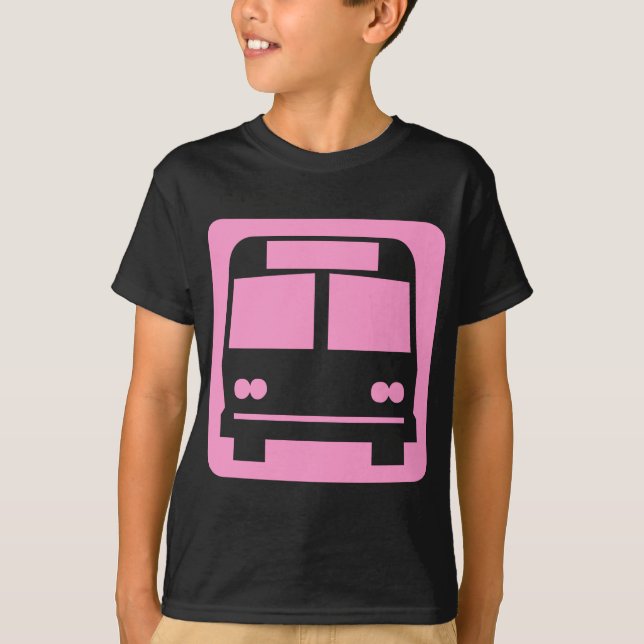 T-shirt Symbole du bus - rose (Devant)