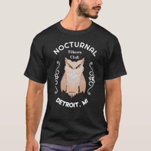 T-shirt Symbole du Club des Bikers Chouette Personnalisé