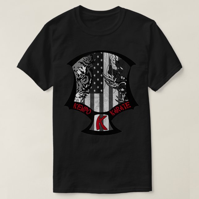 T-shirt Symbole du dragon de tigre de karaté Kenpo  (Design devant)